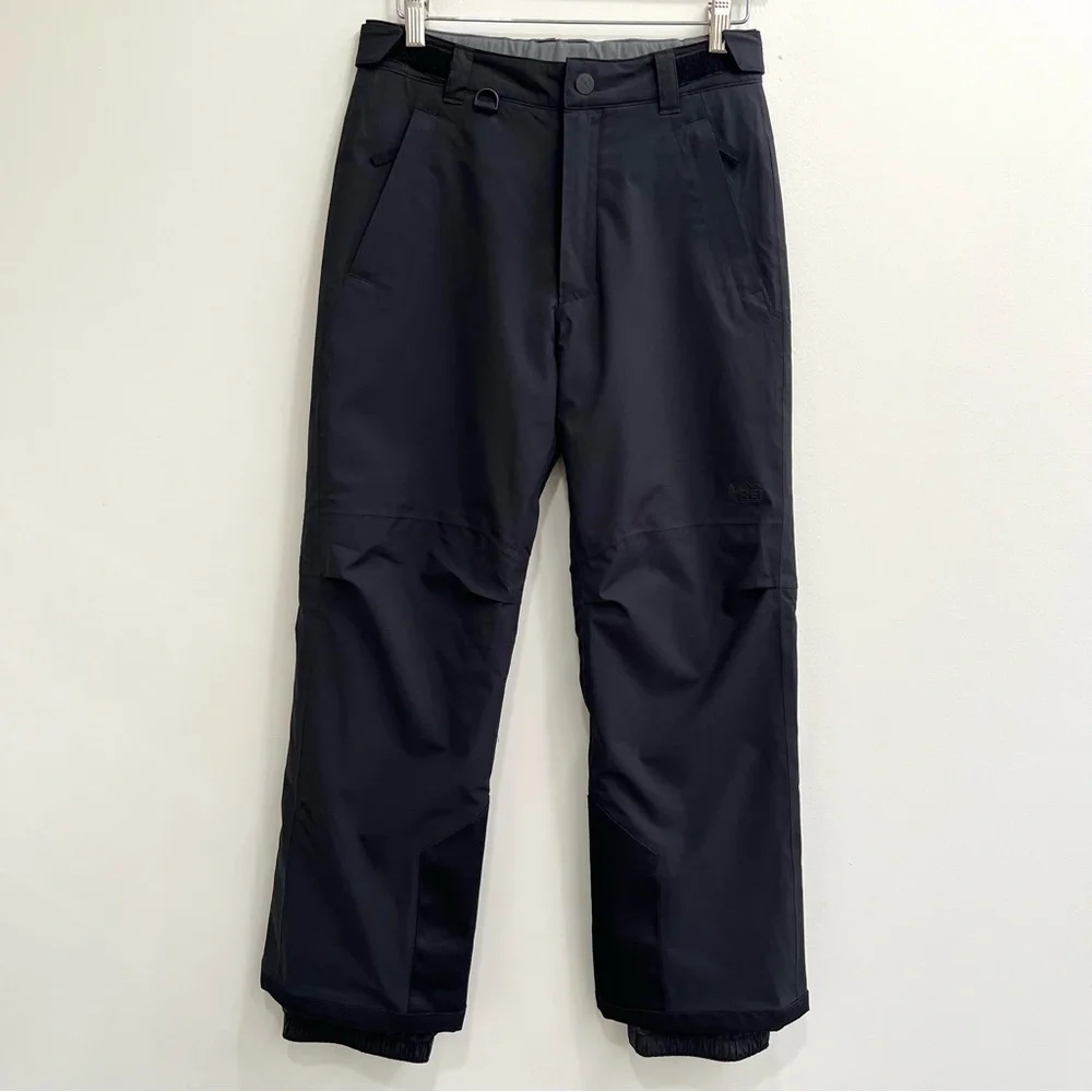 REI CO-OP Growth Spurt Fleece Lined Snowboard Ski Snow Pants Black Kids Medium